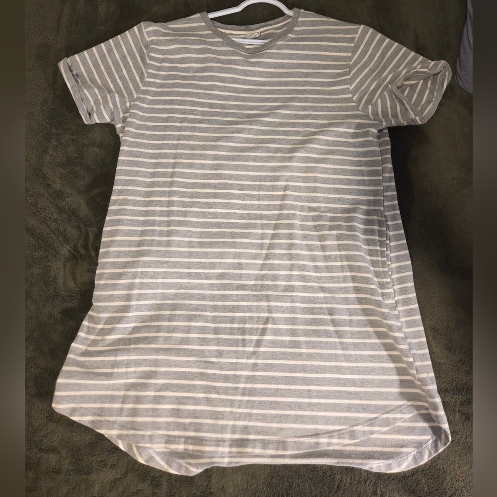 Striped Gray Little Bipsy Women's Maternity Dress